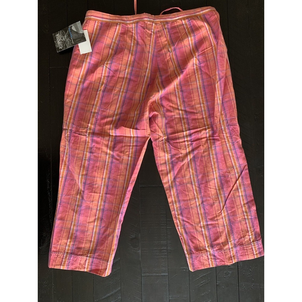 NWT Woolrich Capri Pants Women's SZ 14 Pink Plaid New (U3)